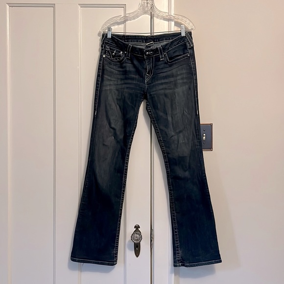 True Religion VINTAGE LOW RISE Boot Cut blue jeans! Size 31, good condition - Picture 1 of 7